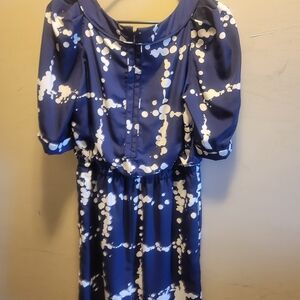 Jessica Simpson Navy and White Mini Dress